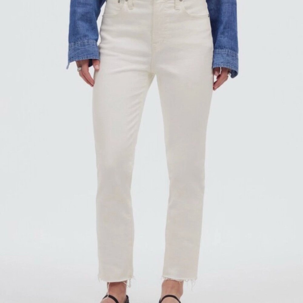 Madewell Perfect Vintage Jeans - Size 28 - Tile white